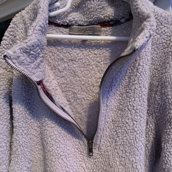Women’s Gray Zip Up Fleece - Picture 2 of 2